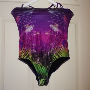 H&M one piece multi color swimsuit